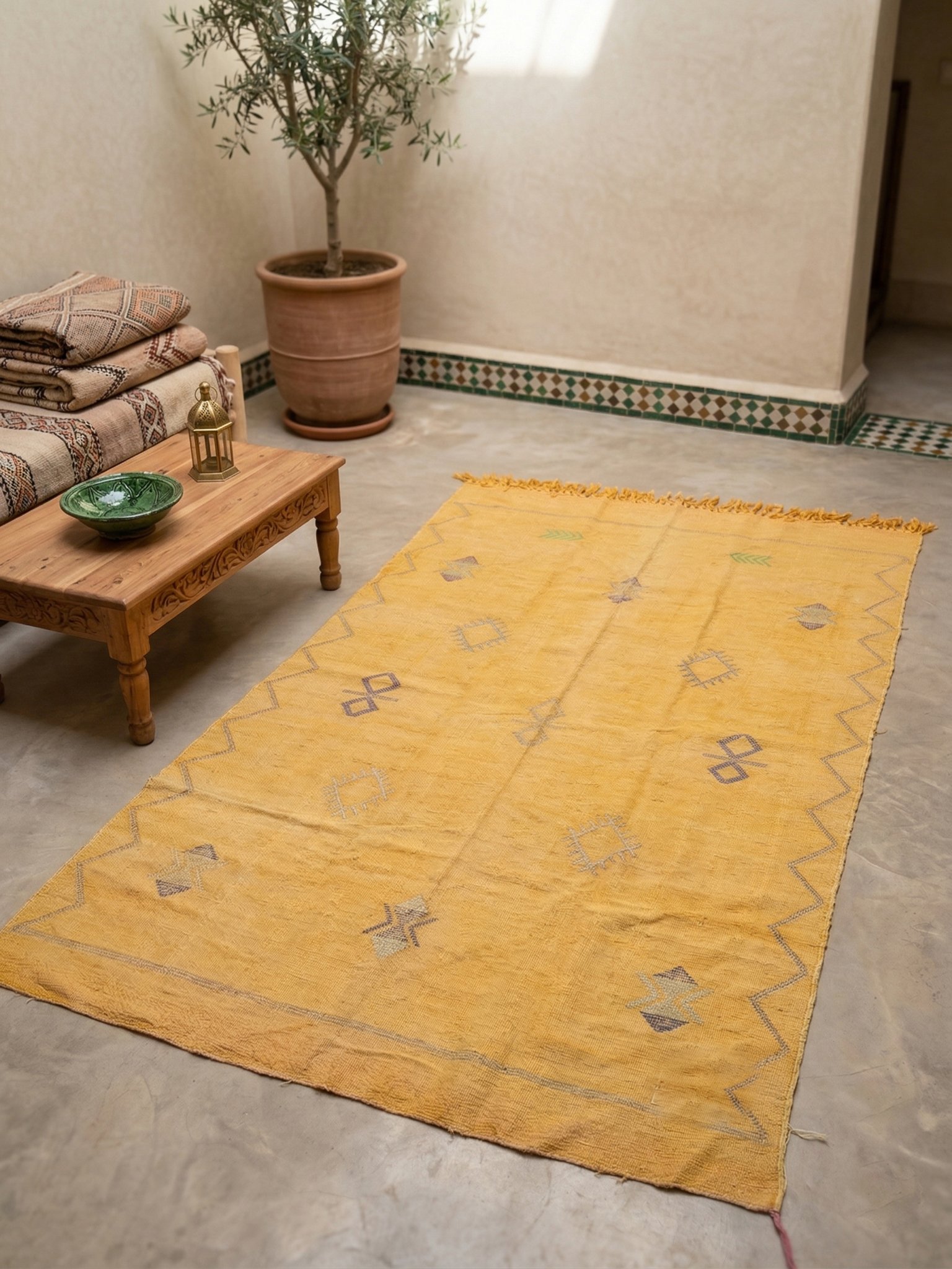 sabra rug yellow