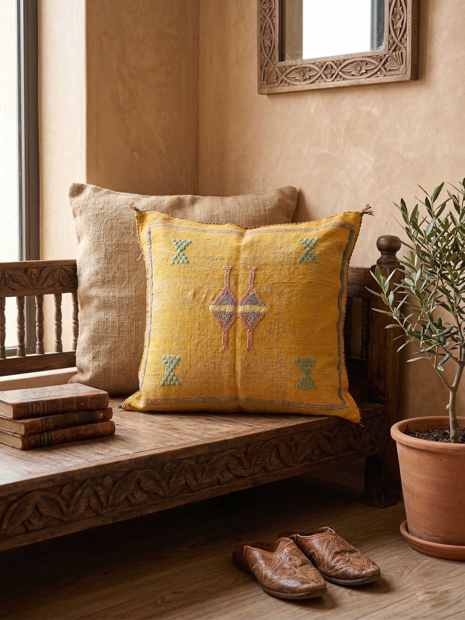 yellow Sabra Pillow