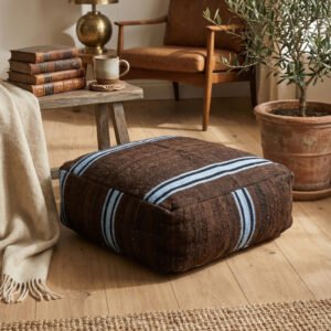 wool moroccan poof