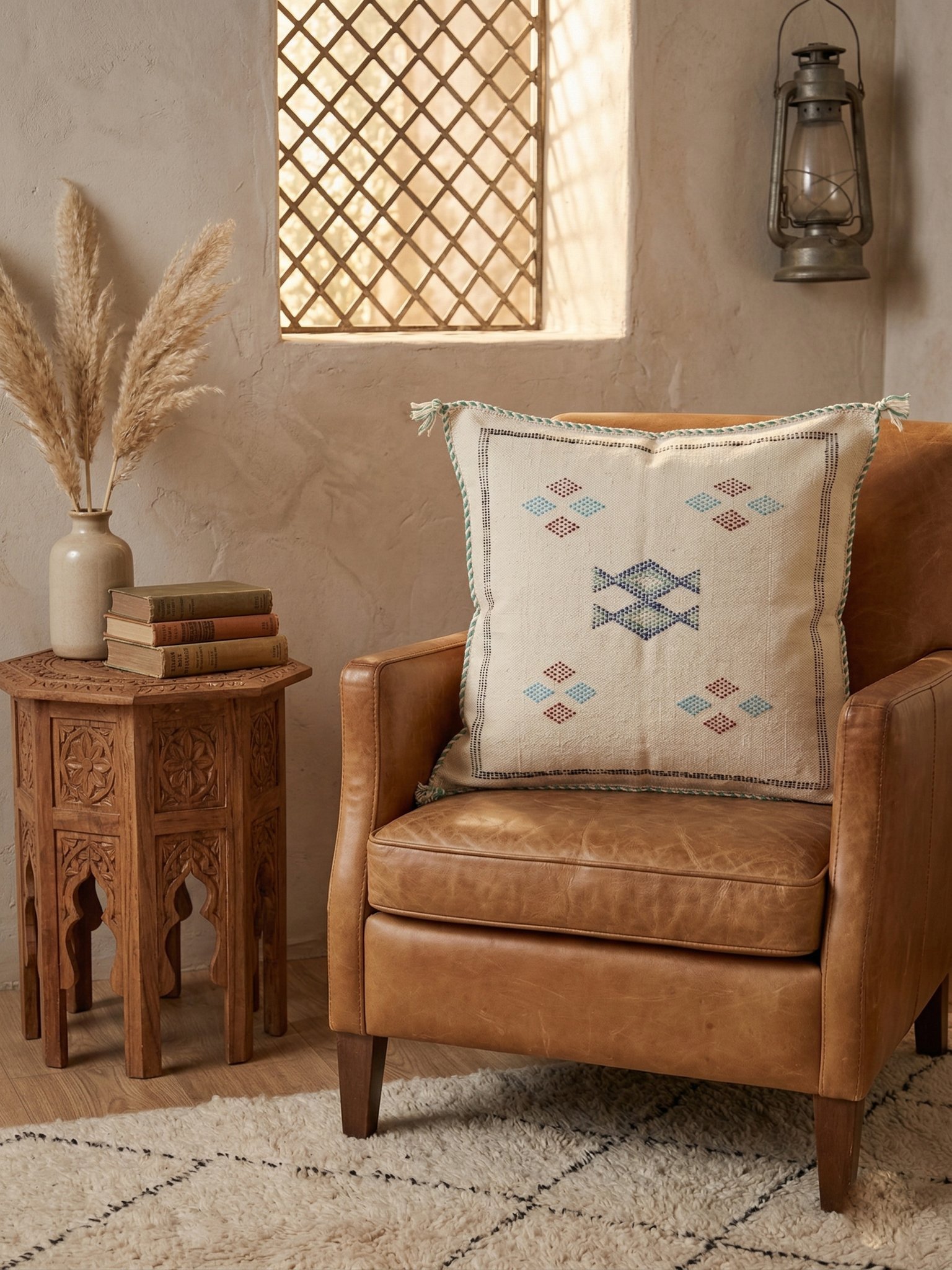 White Sabra Cushion Cover 45×45 cm – view 7