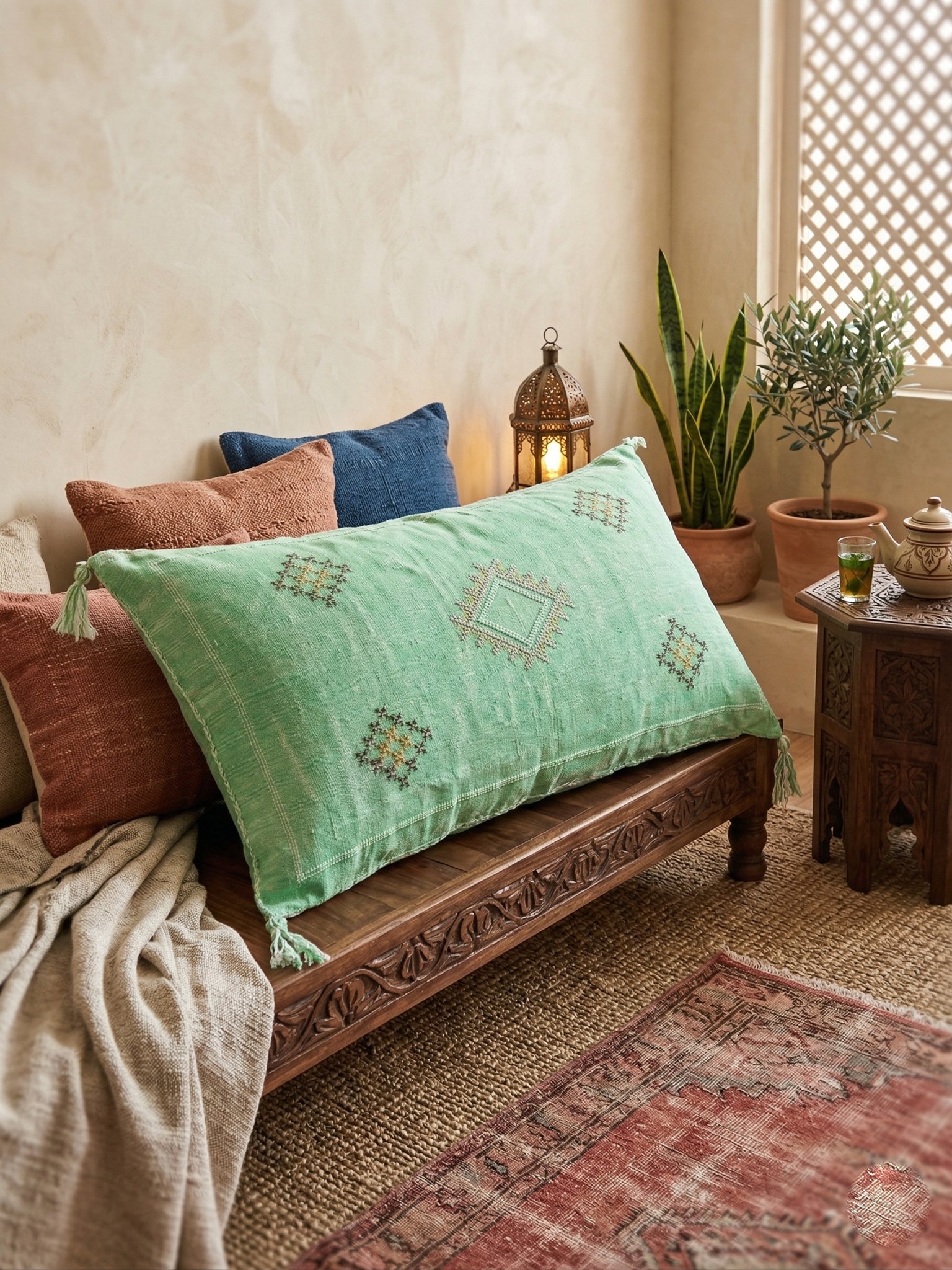 Long Green Sabra Pillow 90×50 cm – view 7