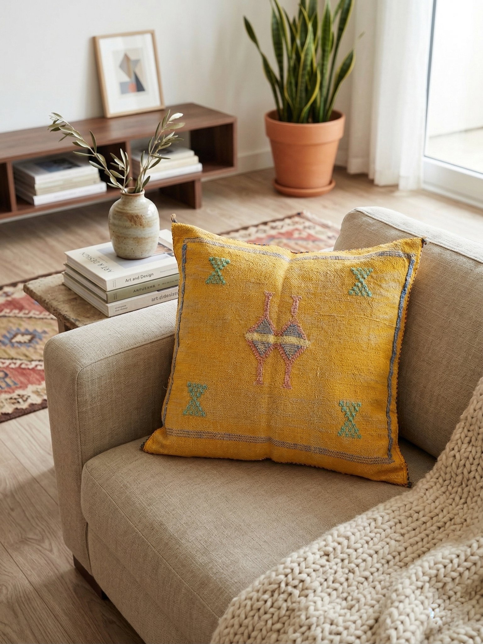 yellow Sabra Pillow