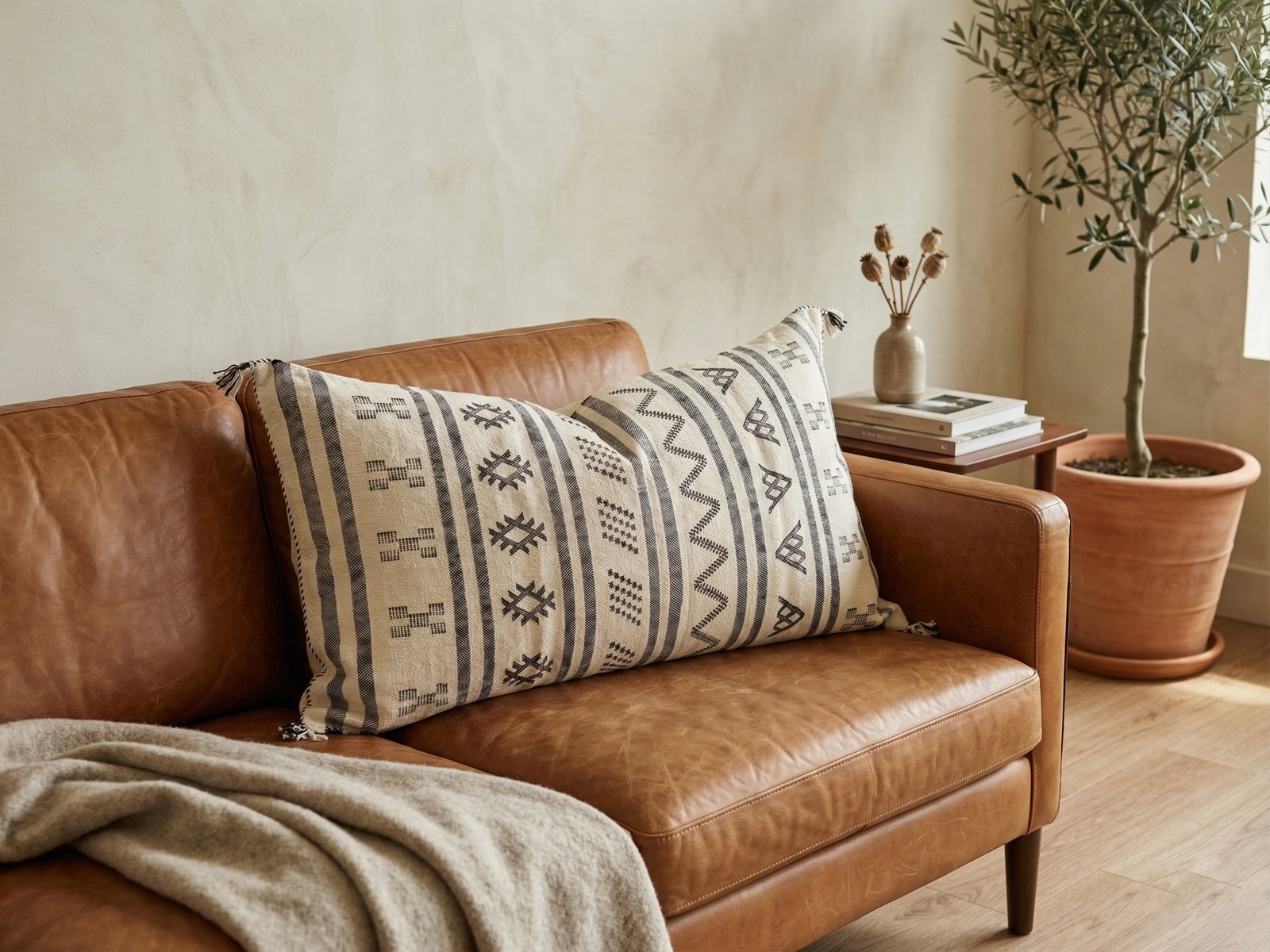 Long Ivory Sabra Cushion 90×50 cm – view 6