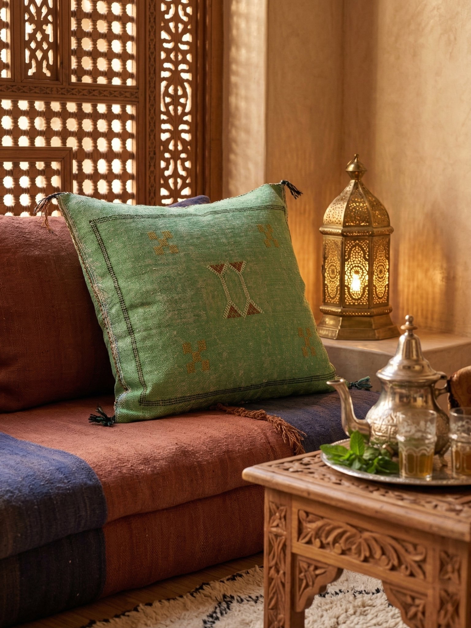 Green Sabra Cushion 45×45 cm – view 3
