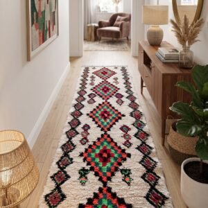 Azilal Runner Rug 230×74 cm – handmade Moroccan wool rug