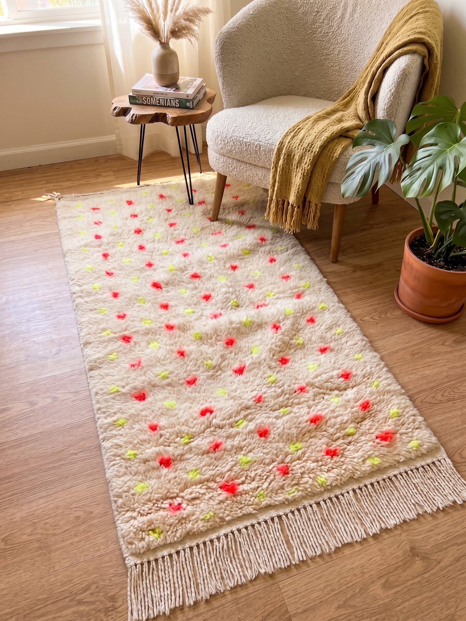 Dotted Beni Ourain Rug 145×77 cm – view 2