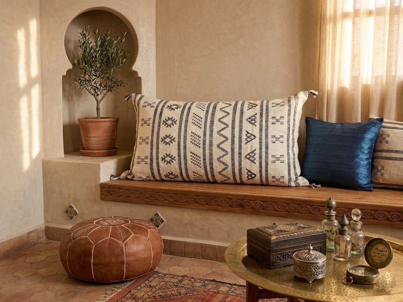 Long Ivory Sabra Cushion 90×50 cm – view 5