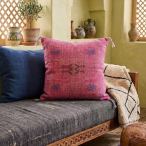 Pink Sabra Cushion 45×45 cm – handmade in Morocco