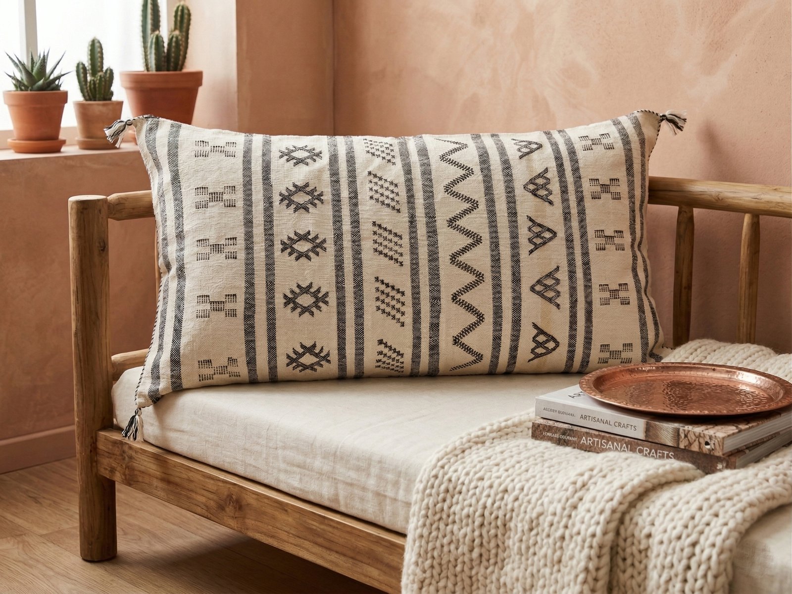 Long Ivory Sabra Cushion 90×50 cm – view 3