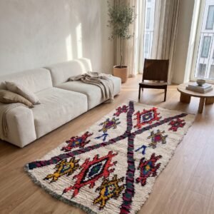 Azilal Moroccan Rug 180×95 cm – handmade Moroccan wool rug