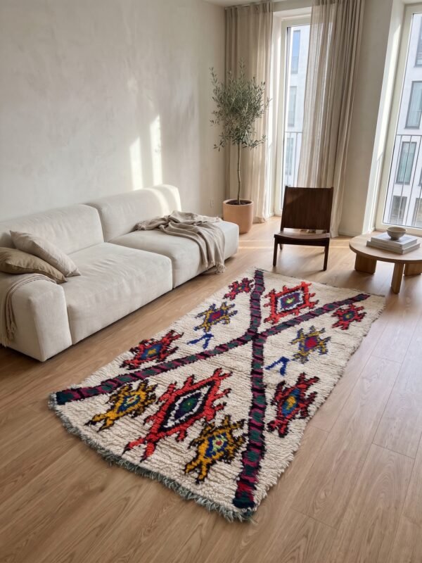 Azilal Moroccan Rug 180×95 cm – handmade Moroccan wool rug