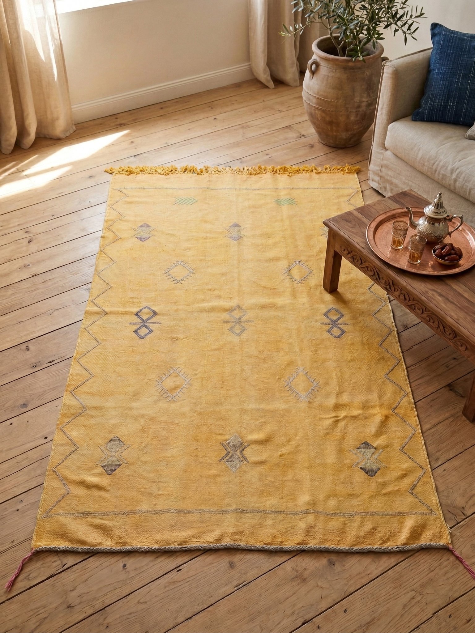 sabra rug yellow