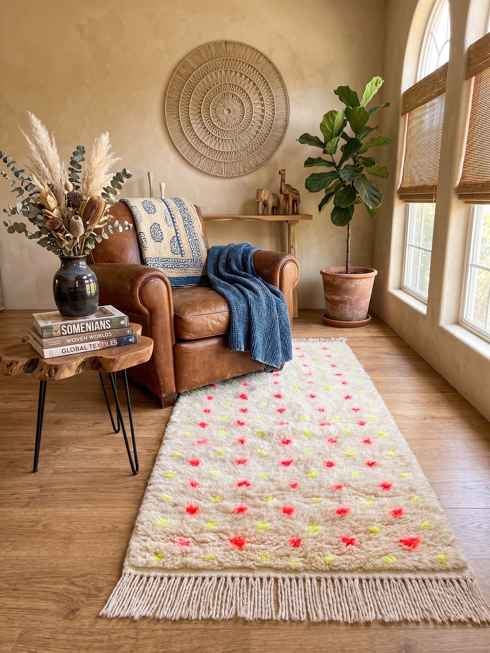 Dotted Beni Ourain Rug 145×77 cm – view 4
