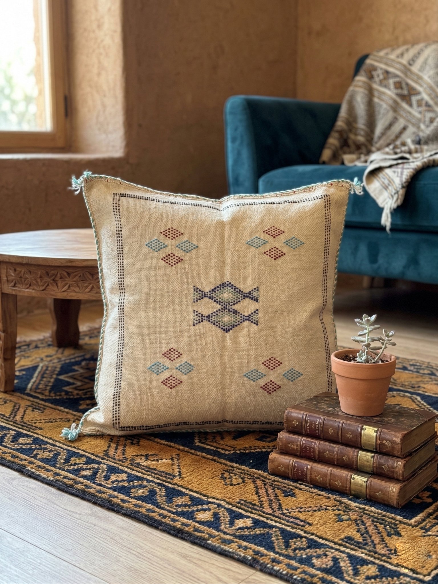White Sabra Cushion Cover 45×45 cm – view 3