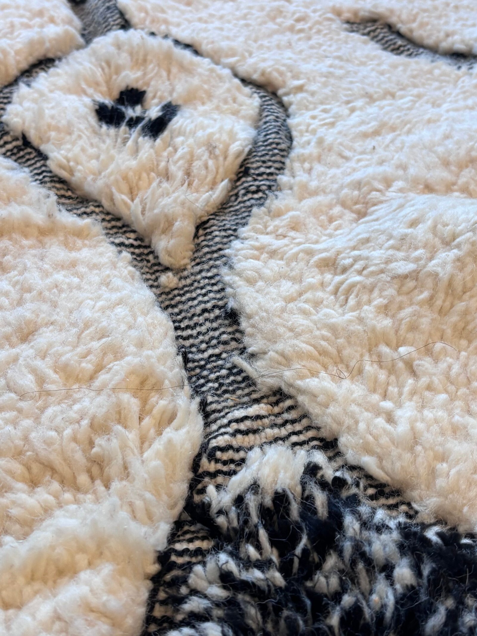 Cream Beni Ourain Rug 210×150 cm – view 5