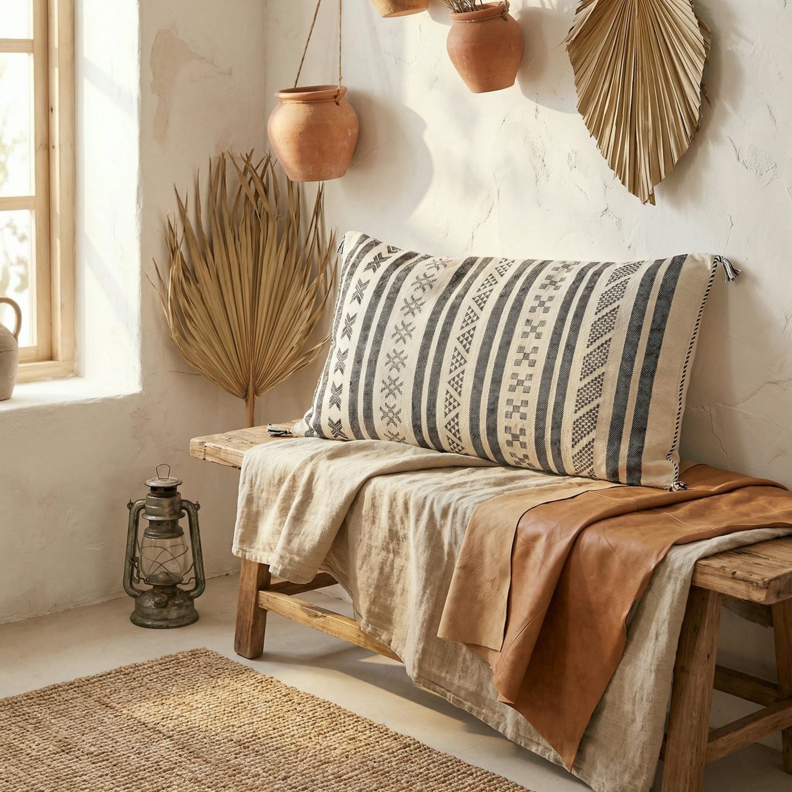 Long Ivory Cactus Silk Pillow 90×50 cm – view 2